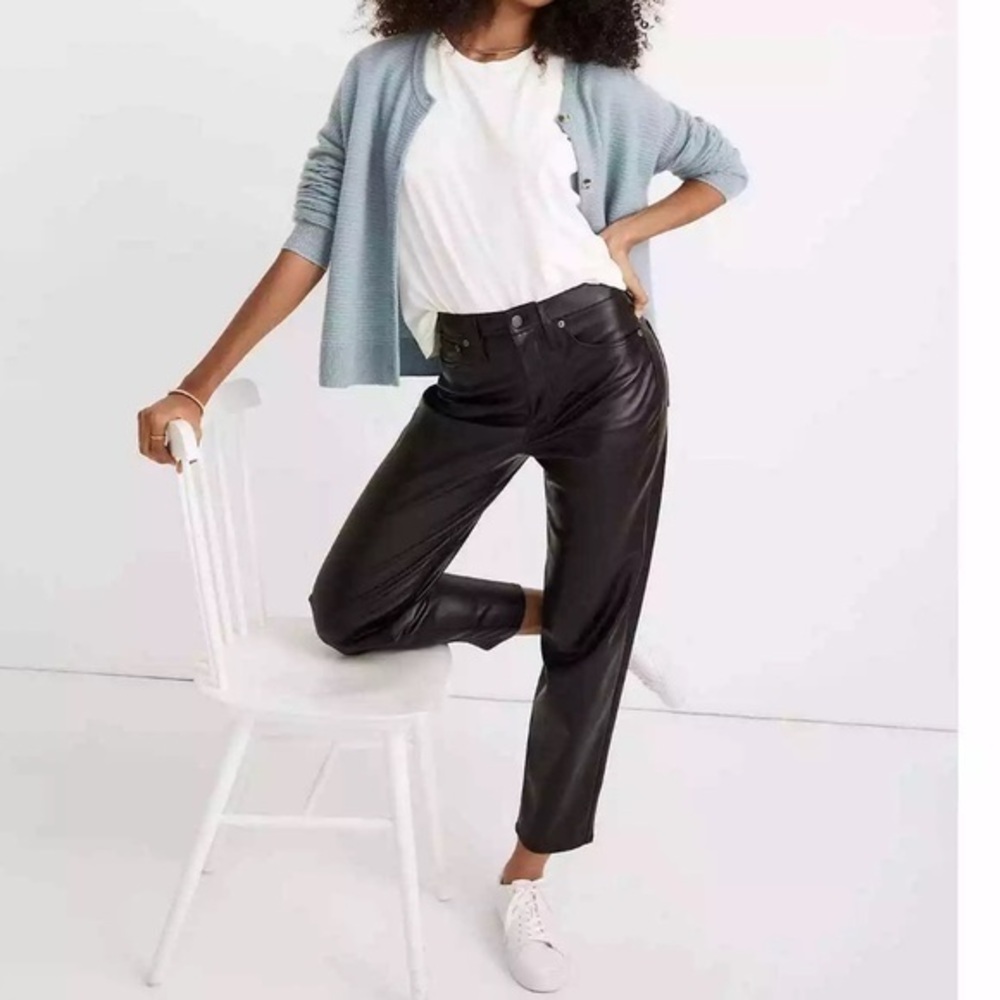 Madewell Vegan Leather Balloon Pants Black Size 24 $138